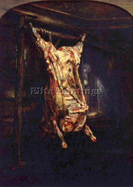 REMBRANDT SLAUGHTERED OX ARTIST PAINTING REPRODUCTION HANDMADE CANVAS REPRO WALL