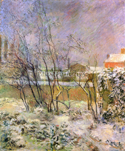 GAUGUIN SNOW IN RUE CARCEL 2 ARTIST PAINTING REPRODUCTION HANDMADE CANVAS REPRO