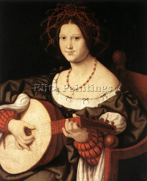 ANDREA SOLARIO THE LUTE PLAYER ARTIST PAINTING REPRODUCTION HANDMADE OIL CANVAS