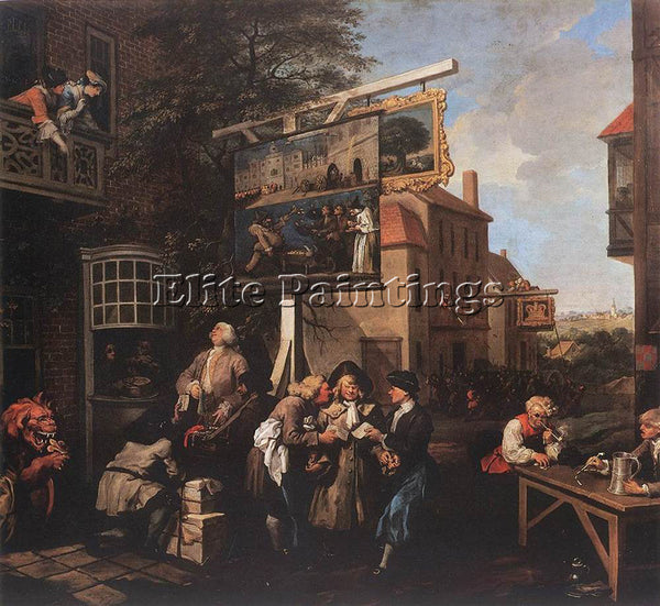 WILLIAM HOGARTH SOLICITING VOTES ARTIST PAINTING REPRODUCTION HANDMADE OIL REPRO