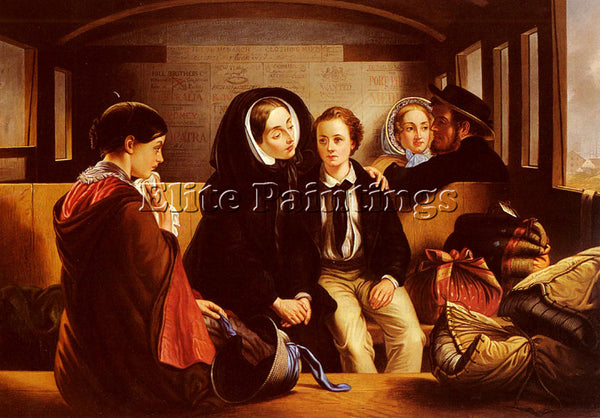 ABRAHAM SOLOMON SECOND CLASS THE PARTING ARTIST PAINTING REPRODUCTION HANDMADE