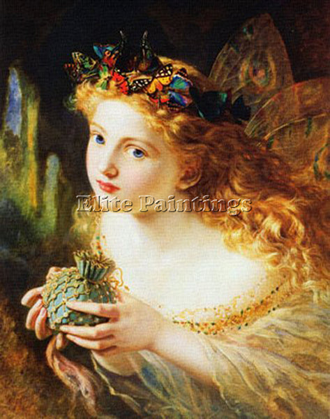 SOPHIE GENGEMBRE ANDERSON TAKE THE FAIR FACE OF WOMAN ARTIST PAINTING HANDMADE