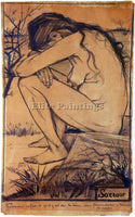 VAN GOGH SORROW ARTIST PAINTING REPRODUCTION HANDMADE CANVAS REPRO WALL  DECO