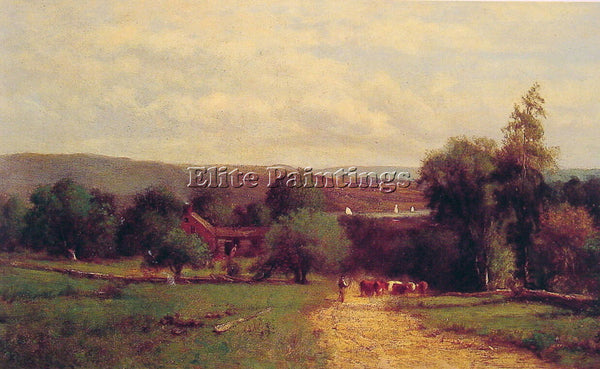 GEORGE INNESS SPRING ARTIST PAINTING REPRODUCTION HANDMADE OIL CANVAS REPRO WALL