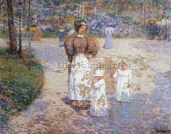 HASSAM SPRING IN CENTRAL PARK ARTIST PAINTING REPRODUCTION HANDMADE CANVAS REPRO