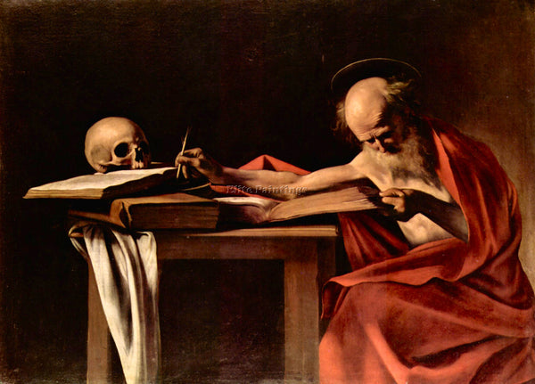 CARAVAGGIO ST JEROME WHILE WRITING ARTIST PAINTING REPRODUCTION HANDMADE OIL ART