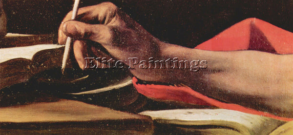 CARAVAGGIO ST JEROME WHILE WRITING DETAIL ARTIST PAINTING REPRODUCTION HANDMADE