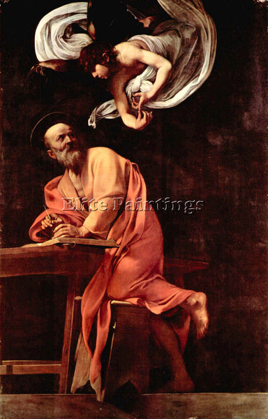 CARAVAGGIO ST MATTHEW AND THE ANGEL ARTIST PAINTING REPRODUCTION HANDMADE OIL