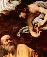 CARAVAGGIO ST MATTHEW AND THE ANGEL DETAIL ARTIST PAINTING REPRODUCTION HANDMADE