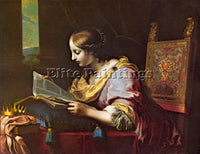 CARLO DOLCI ST CATHERINE READING A BOOK WGA ARTIST PAINTING HANDMADE OIL CANVAS