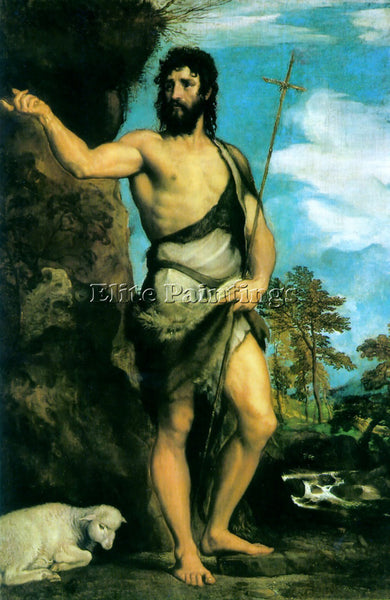 TITIAN ST JOHN ARTIST PAINTING REPRODUCTION HANDMADE OIL CANVAS REPRO WALL  DECO