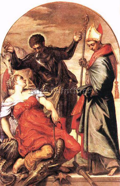 JACOPO ROBUSTI TINTORETTO ST LOUIS ST GEORGE AND THE PRINCESS PAINTING HANDMADE