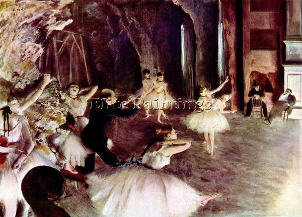 DEGAS STAGE PROBE ARTIST PAINTING REPRODUCTION HANDMADE CANVAS REPRO WALL DECO