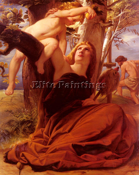 EDWARD VON STEINLE ADAM AND EVE AFTER THE FALL ARTIST PAINTING REPRODUCTION OIL