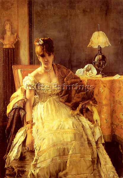 ALFRED STEVENS LOVELORN ARTIST PAINTING REPRODUCTION HANDMADE CANVAS REPRO WALL