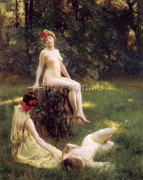 JULIUS LEBLANC STEWART THE GLADE ARTIST PAINTING REPRODUCTION HANDMADE OIL REPRO