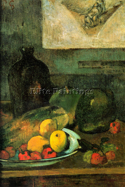 GAUGUIN STILL LIFE IN FRONT OF A STICH ARTIST PAINTING REPRODUCTION HANDMADE OIL