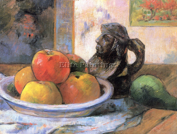 GAUGUIN STILL LIFE WITH APPLES PEARS AND KRAG ARTIST PAINTING REPRODUCTION OIL