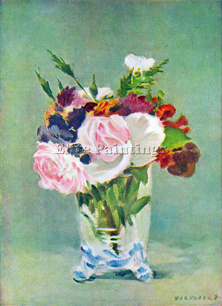 MANET STILL LIFE WITH FLOWERS 2  ARTIST PAINTING REPRODUCTION HANDMADE OIL REPRO