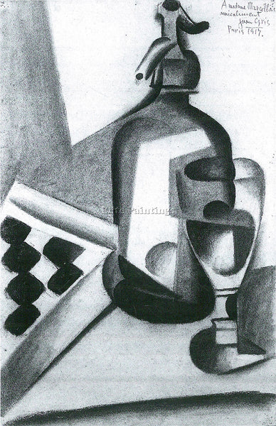 JUAN GRIS STILL LIFE WITH SIPHON ARTIST PAINTING REPRODUCTION HANDMADE OIL REPRO