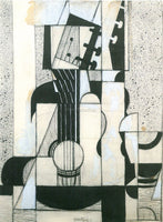 JUAN GRIS STILL LIFE WITH GUITAR ARTIST PAINTING REPRODUCTION HANDMADE OIL REPRO