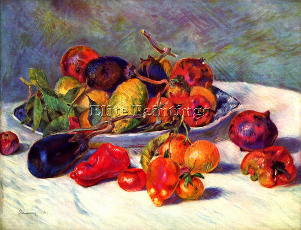 RENOIR STILL LIFE WITH TROPICAL FRUITS ARTIST PAINTING REPRODUCTION HANDMADE OIL