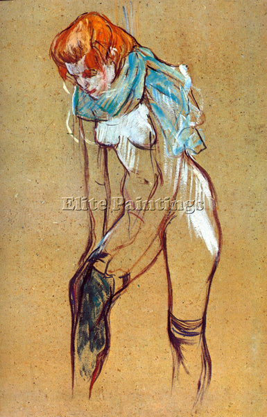 TOULOUSE-LAUTREC STOCKINGS ARTIST PAINTING REPRODUCTION HANDMADE OIL CANVAS DECO