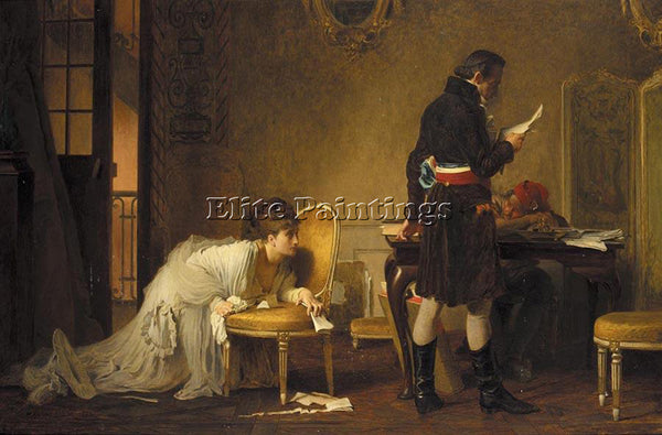 MARCUS STONE AN APPEAL FOR MERCY 1793 ARTIST PAINTING REPRODUCTION HANDMADE OIL