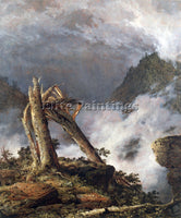 HUDSON RIVER STORM IN THE MOUNTAINS BY FREDERICK EDWIN CHURCH PAINTING HANDMADE
