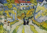 VAN GOGH STREET AND ROAD IN AUVERS ARTIST PAINTING REPRODUCTION HANDMADE OIL ART