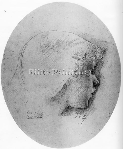 LUC-OLIVIER MERSON STUDY FOR THE HEAD OF AN ANGEL IN SAINT ISIDORE REPRODUCTION