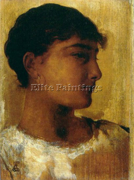 EDWIN LONGSDEN LONG STUDY OF A YOUNG GIRLS HEAD ANOTHER VIEW ARTIST PAINTING OIL