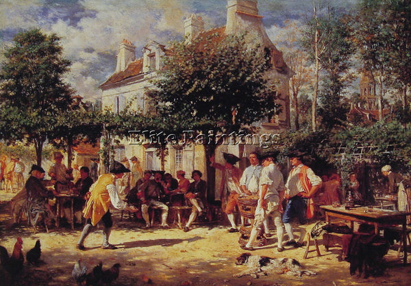 JEAN-LOUIS ERNEST MEISSONIER SUNDAY IN POISSY ARTIST PAINTING REPRODUCTION OIL