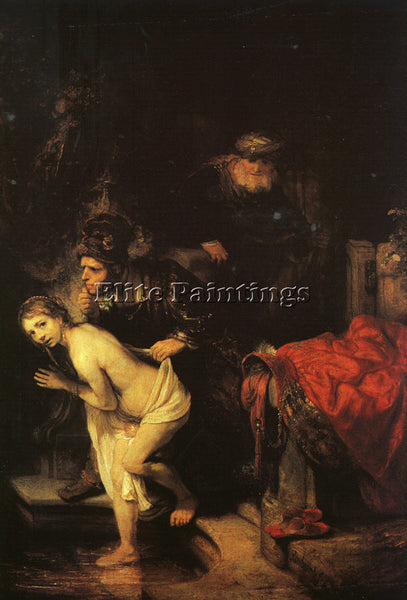 REMBRANDT SUSANNA AND THE ELDERS DETAIL ARTIST PAINTING REPRODUCTION HANDMADE
