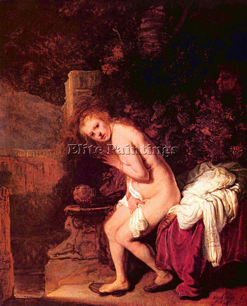 REMBRANDT SUSANNA IN BATHTUBS ARTIST PAINTING REPRODUCTION HANDMADE CANVAS REPRO