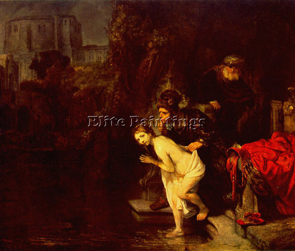 REMBRANDT SUZANNA IN THE BATH ARTIST PAINTING REPRODUCTION HANDMADE CANVAS REPRO