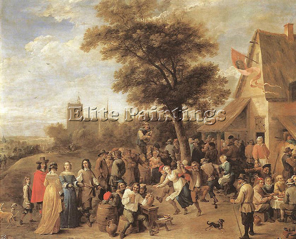 DAVID TENIERS THE YOUNGER PEASANTS MERRY MAKING ARTIST PAINTING REPRODUCTION OIL