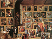 DAVID TENIERS THE YOUNGER THE GALLERY ARCHDUKE LEOPOLD IN BRUSSELS 1640 PAINTING