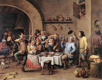 DAVID TENIERS THE YOUNGER TWELFTH NIGHT THE KING DRINKS ARTIST PAINTING HANDMADE