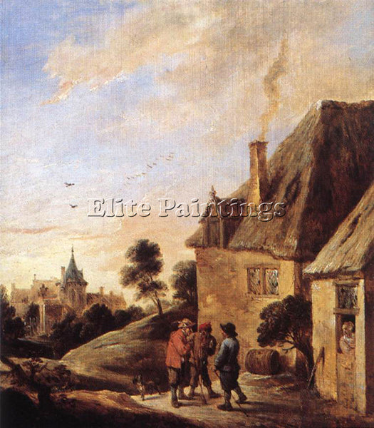 DAVID TENIERS THE YOUNGER VILLAGE SCENE 2 ARTIST PAINTING REPRODUCTION HANDMADE