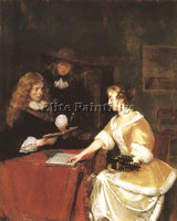 GERARD TER BORCH A CONCERT ARTIST PAINTING REPRODUCTION HANDMADE OIL CANVAS DECO