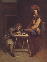 GERARD TER BORCH OFFICER WRITING A LETTER ARTIST PAINTING REPRODUCTION HANDMADE