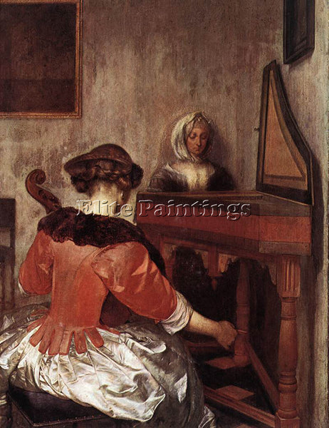 GERARD TER BORCH THE CONCERT 1675 ARTIST PAINTING REPRODUCTION HANDMADE OIL DECO