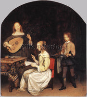 GERARD TER BORCH THE CONCERT ARTIST PAINTING REPRODUCTION HANDMADE CANVAS REPRO