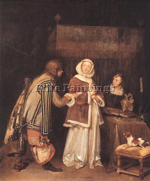GERARD TER BORCH THE LETTER ARTIST PAINTING REPRODUCTION HANDMADE OIL CANVAS ART