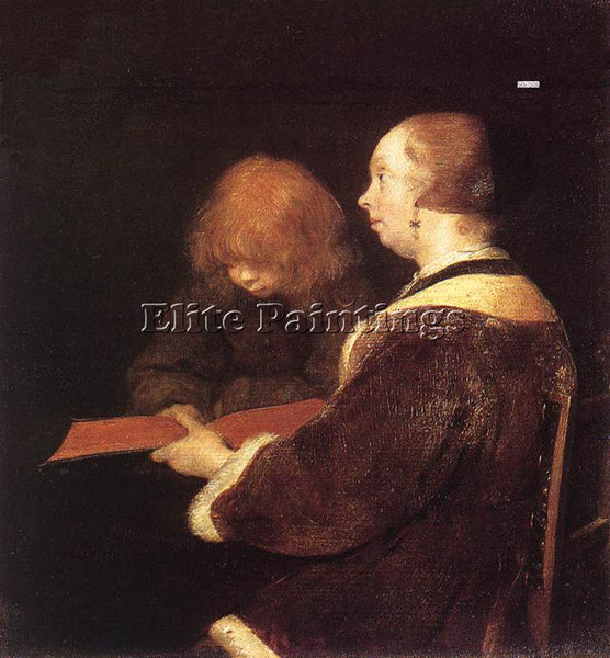 GERARD TER BORCH THE READING LESSON ARTIST PAINTING REPRODUCTION HANDMADE OIL