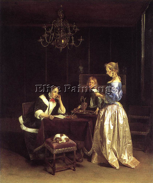 GERARD TER BORCH WOMAN READING A LETTER ARTIST PAINTING REPRODUCTION HANDMADE