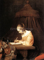 GERARD TER BORCH WOMAN WRITING A LETTER ARTIST PAINTING REPRODUCTION HANDMADE