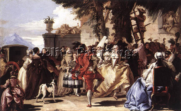GIOVANNI DOMENICO TIEPOLO BALL IN THE COUNTRY ARTIST PAINTING REPRODUCTION OIL