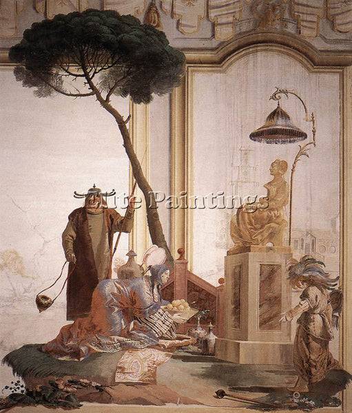 GIOVANNI DOMENICO TIEPOLO OFFERING OF FRUITS TO MOON GODDESS ARTIST PAINTING OIL